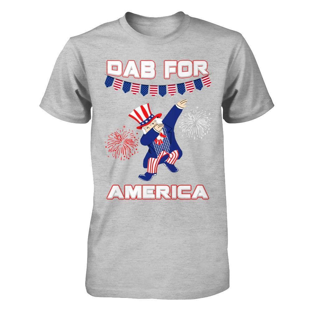 Funny Dabbing Uncle Independence Day 4Th Of July-T-Shirt & Hoodie-Premium T-Shirt-Heather Gray