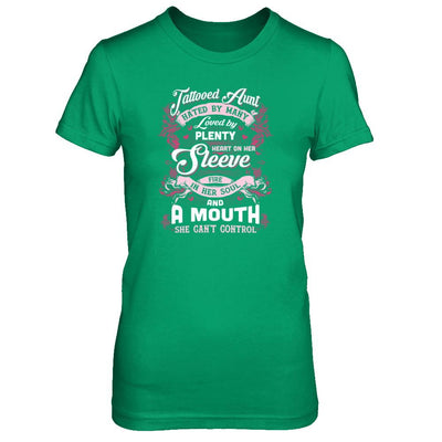 Tattooed Aunt Hated By Many Loved By Plenty Heart On Her Sleeve-T-Shirt & Tank Top-Women's T-Shirt-Irish Green