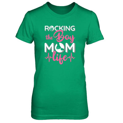 Rocking The Boy Mom Life-T-Shirt & Tank Top-Women's T-Shirt-Irish Green