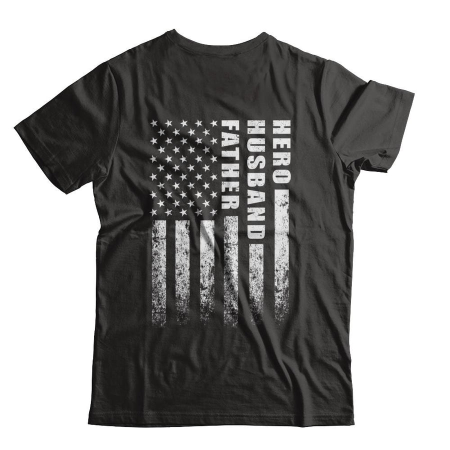 Veteran Soldier Husband Dad Hero Fathers Day Gift-T-Shirt & Hoodie-Classic T-Shirt-Black