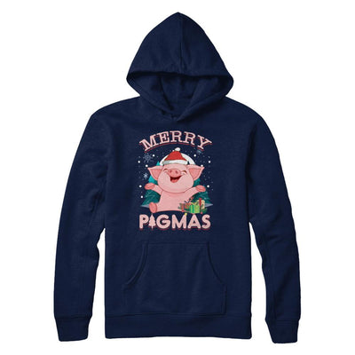 Merry Pigmas Funny Pig-T-Shirt & Hoodie-Pullover Hoodie-Navy