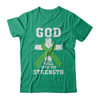 God Will Give Me Strength Green Awareness Ribbon Gift-T-Shirt & Hoodie-Classic T-Shirt-Kelly Green