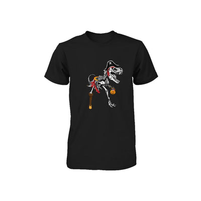 Dinosaurs T-Rex Skeleton Pirate Halloween Saurus For Kids Youth-Youth Shirt-Toddler T-Shirt-Black