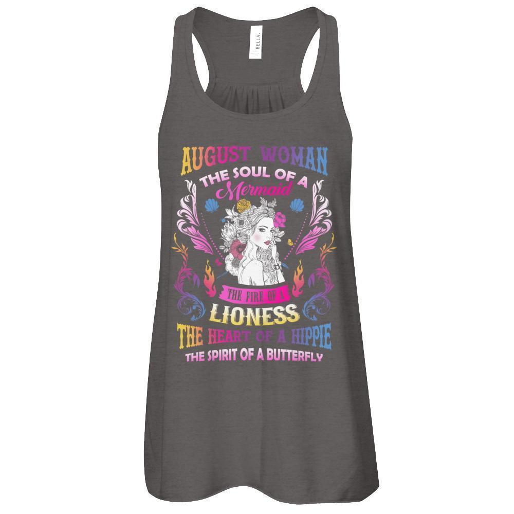 August Woman The Soul Of A Mermaid Birthday-T-Shirt & Tank Top-