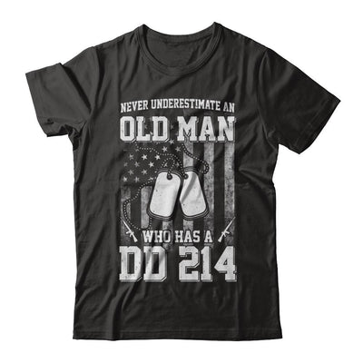 Never Underestimate An Old Man Who Has DD214-T-Shirt & Hoodie-Classic T-Shirt-Black