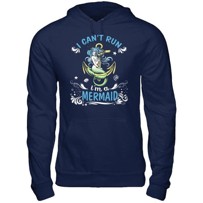 I Can't Run I'm A Mermaid-T-Shirt & Hoodie-Pullover Hoodie-Navy