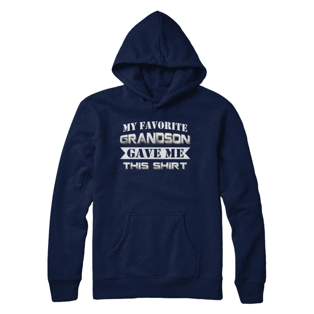My Favorite Grandson Gave Me This-T-Shirt & Hoodie-Pullover Hoodie-Navy