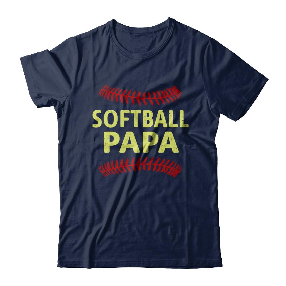 Softball Papa-T-Shirt & Hoodie-