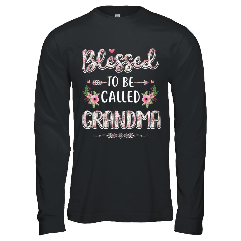 Funny Grandma Gifts Blessed To Be Called Grandma-T-Shirt & Hoodie-Long Sleeve T-Shirt-Black