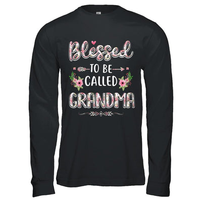 Funny Grandma Gifts Blessed To Be Called Grandma-T-Shirt & Hoodie-Long Sleeve T-Shirt-Black