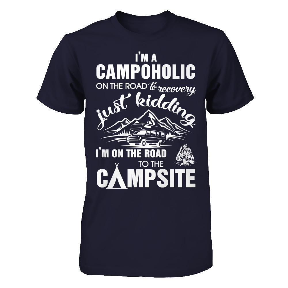 I'm A Campoholic On The Road To Recovery-T-Shirt & Hoodie-Premium T-Shirt-Midnight Navy