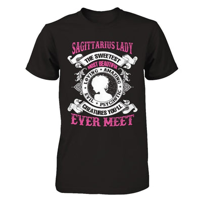 Sagittarius Lady The Sweetest Most Beautiful Love Amazing-T-Shirt & Hoodie-Premium T-Shirt-Black