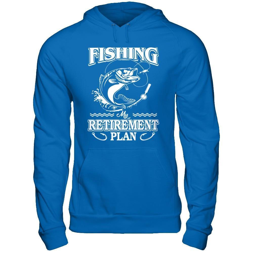 Fishing My Retirement Plan-T-Shirt & Hoodie-Pullover Hoodie-Royal