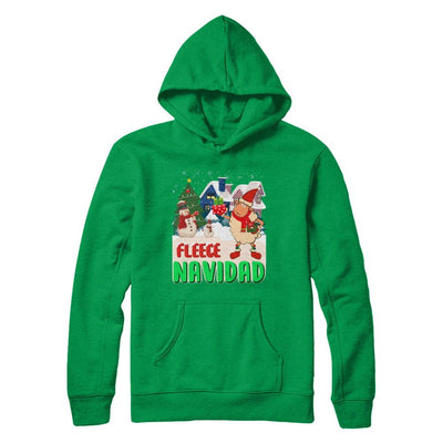 Fleece Navidad Sheep Lamb Christmas Gifts Spanish-T-Shirt & Sweatshirt-Pullover Hoodie-Irish Green