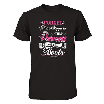 Forget Glass Slippers This Princess Wears Boots-T-Shirt & Tank Top-Premium T-Shirt-Black