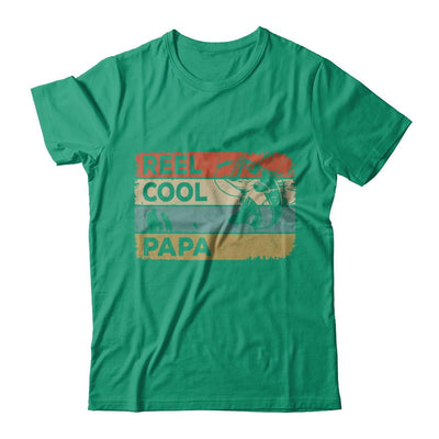 Vintage Reel Cool Papa Fish Fishing Fathers Day-T-Shirt & Hoodie-Classic T-Shirt-Kelly Green