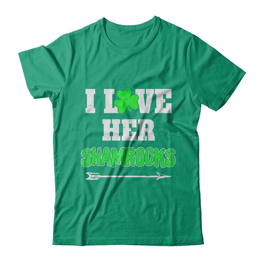 I Love Her Shamrocks Funny Couple St Patricks Day-T-Shirt & Hoodie-Classic T-Shirt-Kelly Green