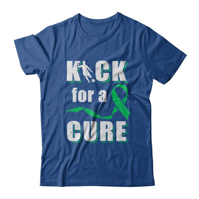 Kick For A Cure Soccer Green Liver Cancer Lymphoma Awareness-T-Shirt & Hoodie-Classic T-Shirt-Royal