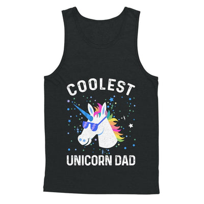 Coolest Unicorn Dad Cute Funny Unicorn Fathers Day-T-Shirt & Hoodie-Unisex Tank-Black