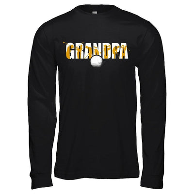 Golf Grandpa Father's Day-T-Shirt & Hoodie-Long Sleeve T-Shirt-Black