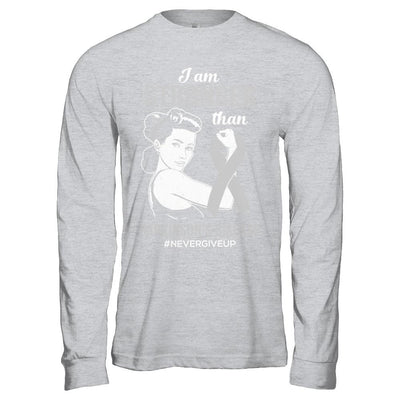 I Am Stronger Than Parkinson's Disease Awareness Support-T-Shirt & Hoodie-Long Sleeve T-Shirt-Sport Grey