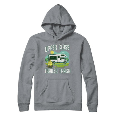 Upper Class Trailer Trash Dad Mom Grandpa Grandma Camping-T-Shirt & Hoodie-Pullover Hoodie-Light Steel