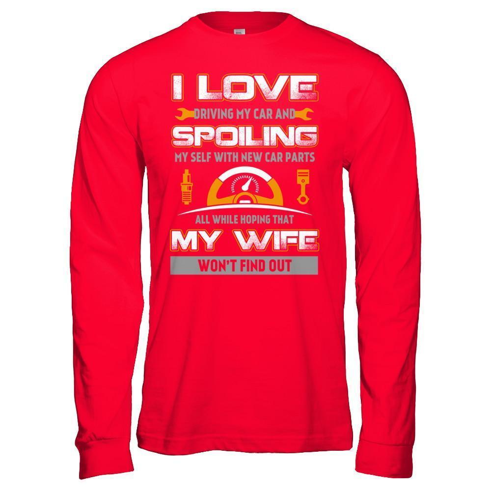 I Love Spoiling My Wife Husband-T-Shirt & Hoodie-Long Sleeve T-Shirt-Red