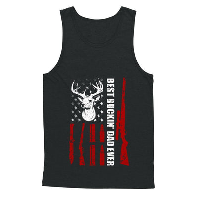 Best Buckin Dad Ever Deer Hunting Father's Day Gift-T-Shirt & Hoodie-Unisex Tank-Black