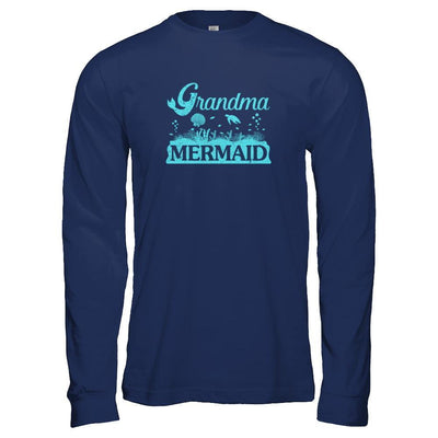 Grandma Mermaid-T-Shirt & Tank Top-Long Sleeve T-Shirt-Navy