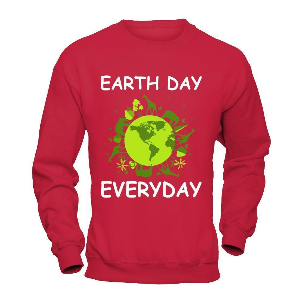 Trees And Plants On Earth Day Everyday 20178-T-Shirt & Hoodie-Crewneck Sweatshirt-Red