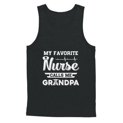 My Favorite Nurse Calls Me Grandpa Fathers Day Gift-T-Shirt & Hoodie-Unisex Tank-Black