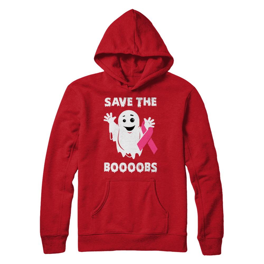 Halloween Save The Boobs Breast Cancer Awareness-T-Shirt & Hoodie-Pullover Hoodie-Red