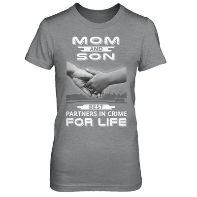 Mom And Son Best Partners In Crime For Life-T-Shirt & Hoodie-Women's T-Shirt-Sport Grey