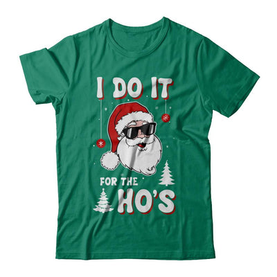 Funny Christmas Santa Ho Gift Cute Xmas Santa Naughty-T-Shirt & Sweatshirt-Classic T-Shirt-Kelly Green