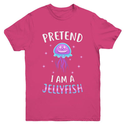 Pretend I'm A Jellyfish Costume Happy Halloween Party Youth-Youth Shirt-Youth T-Shirt-Heliconia