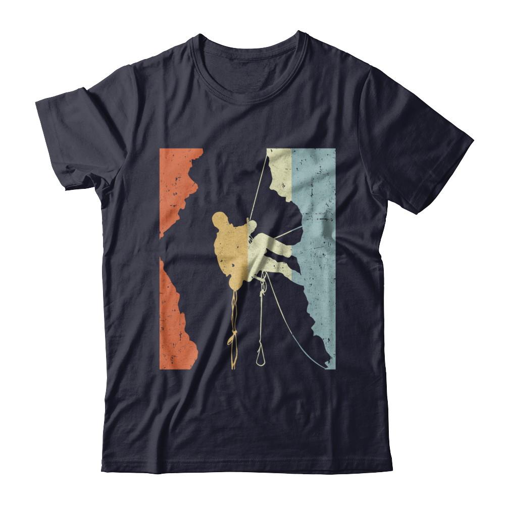 Vintage Rock Climbing Climb-T-Shirt & Hoodie-Premium T-Shirt-Midnight Navy