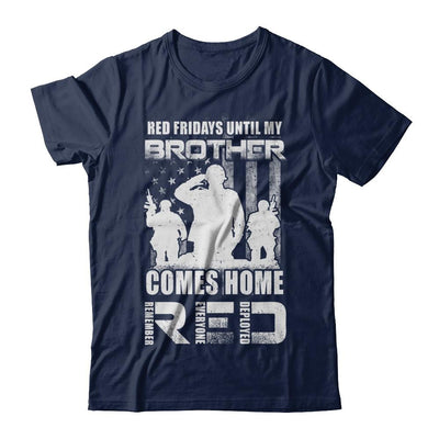 Red Friday Until My Brother Comes Home Military-T-Shirt & Hoodie-Classic T-Shirt-Navy