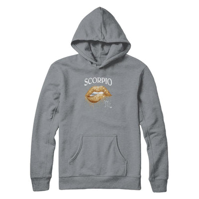 Scorpio Zodiac October November Birthday Gift Golden Lipstick-T-Shirt & Tank Top-Pullover Hoodie-Light Steel