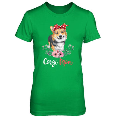 Corgi Mom Gift For Women Dog Lover-T-Shirt & Hoodie-Women's T-Shirt-Irish Green