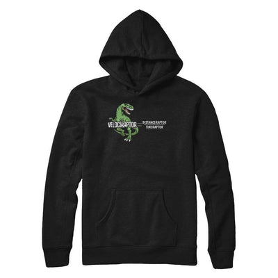 Distanceraptor Over Timeraptor Equals Velociraptor Dinosaur-T-Shirt & Hoodie-Pullover Hoodie-Black