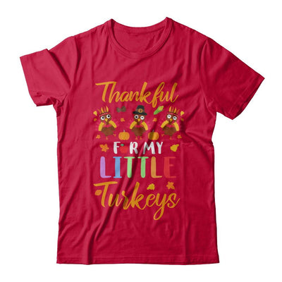 Thanksgiving Thankful For My Little Turkeys-T-Shirt & Sweatshirt-Classic T-Shirt-Red
