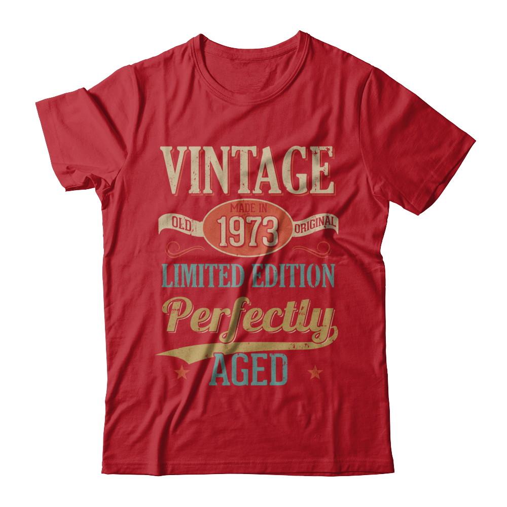 Vintage Premium Made In 1973 48th Birthday Gift-T-Shirt & Hoodie-Classic T-Shirt-Red