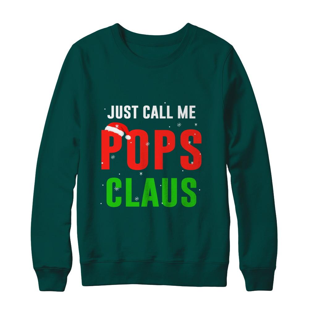 Santa Pops Claus Matching Family Christmas Pajamas-T-Shirt & Sweatshirt-Crewneck Sweatshirt-Deep Forest