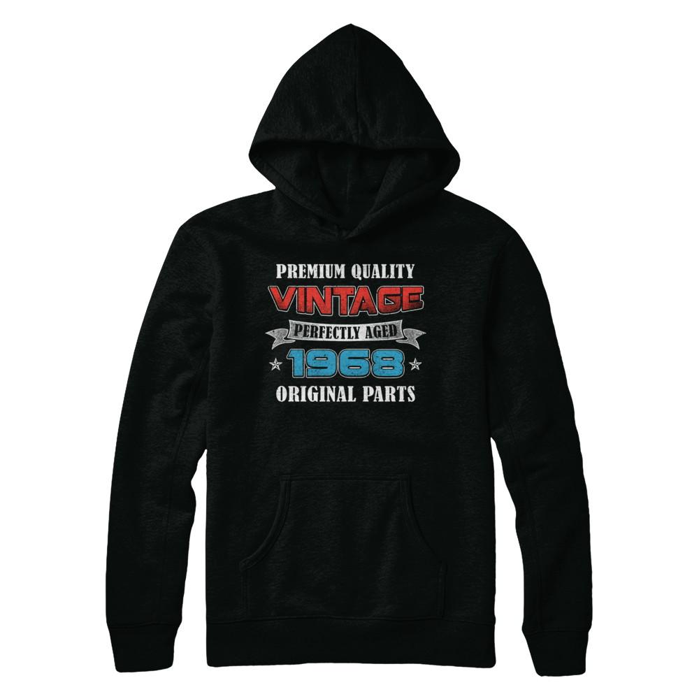 Vintage Premium Prefectly Aged 1968 53th Birthday Gift-T-Shirt & Hoodie-Pullover Hoodie-Black