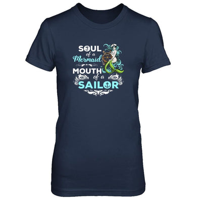 Soul Of A Mermaid Mouth Of A Sailor-T-Shirt & Tank Top-Women's T-Shirt-Navy