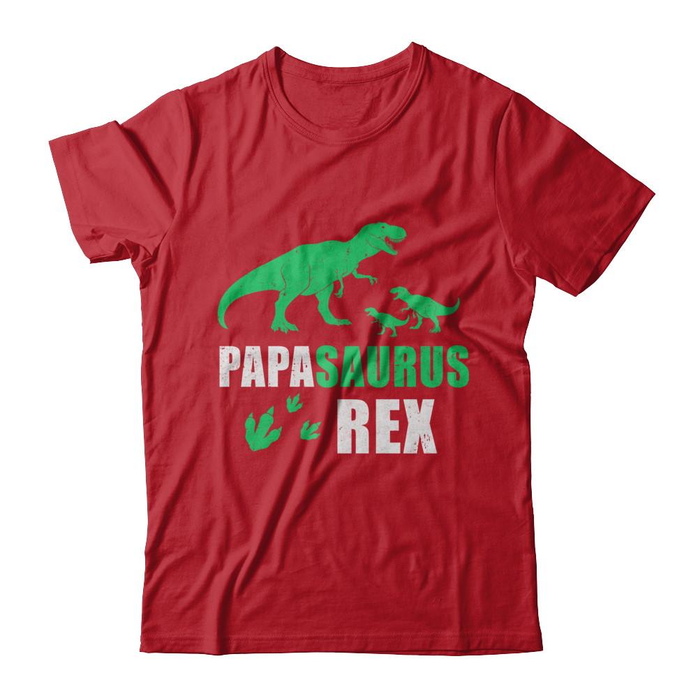 Grandpasaurus Papa Saurus Dinosaur T-Rex-T-Shirt & Hoodie-Classic T-Shirt-Red