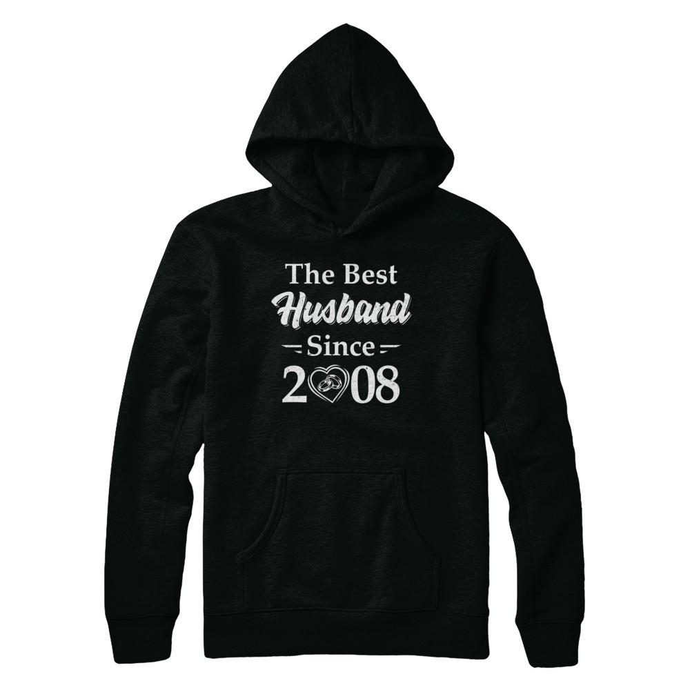 13th Married Together Anniversary Since 2008 Wife Husband-T-Shirt & Hoodie-Pullover Hoodie-Black