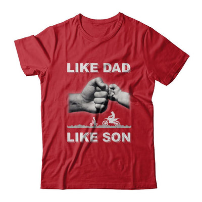 Like Dad Like Son Motorcross Dirtbike Fathers Day-T-Shirt & Hoodie-Classic T-Shirt-Red