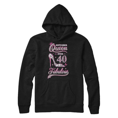 September Queen 40 And Fabulous 1981 40th Years Old Birthday-T-Shirt & Hoodie-Pullover Hoodie-Black