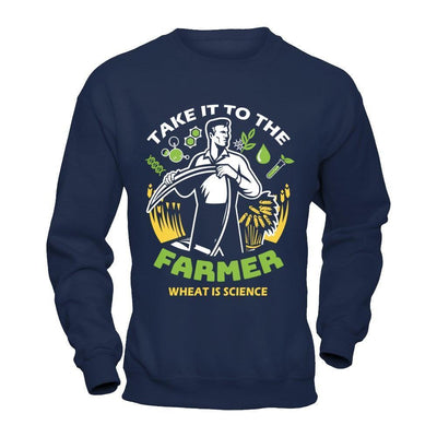 Take It To The Farmer What Is Science-T-Shirt & Hoodie-Crewneck Sweatshirt-Navy